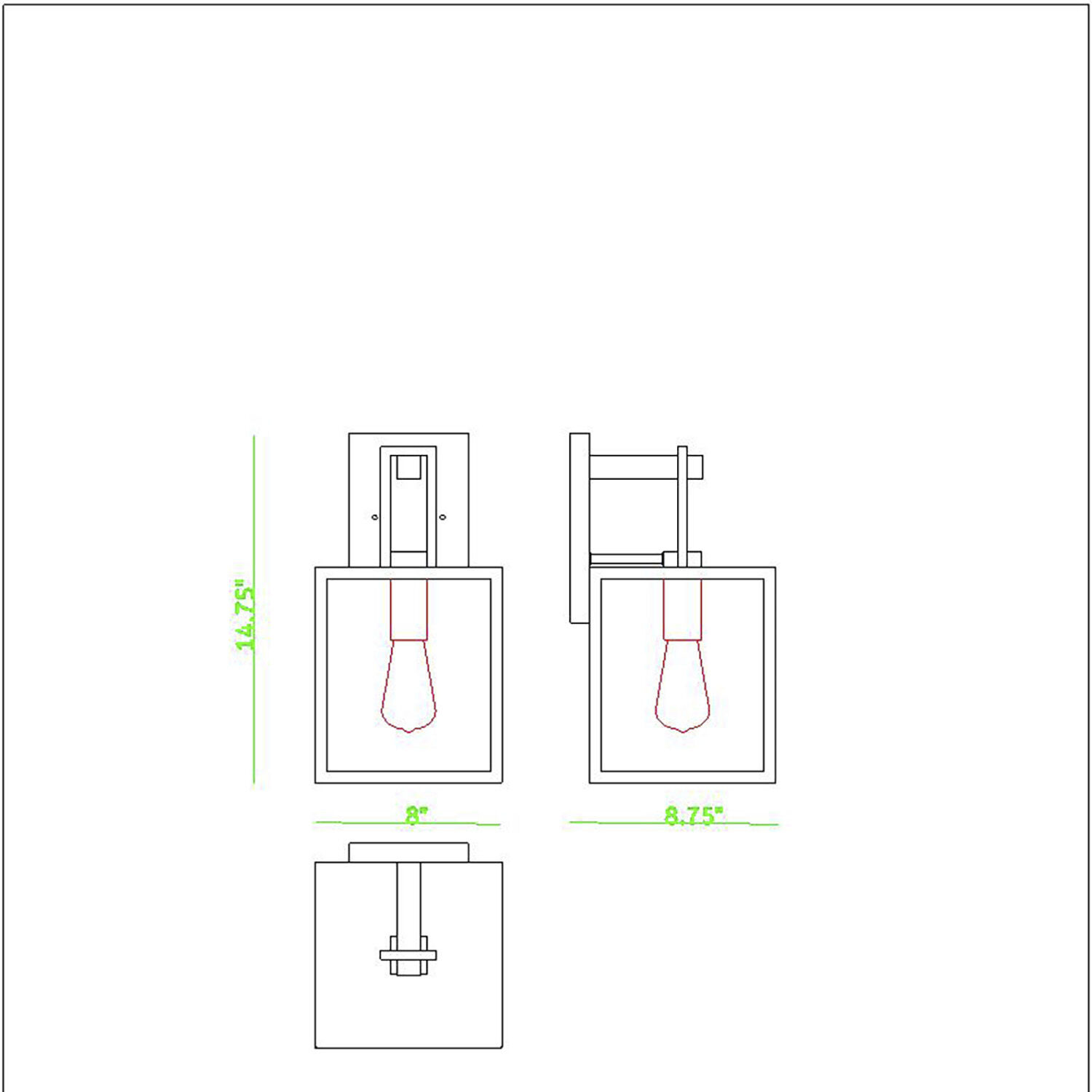 Preston 1 Light 14.75 inch Matte Black Exterior Wall Lantern